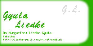 gyula liedke business card